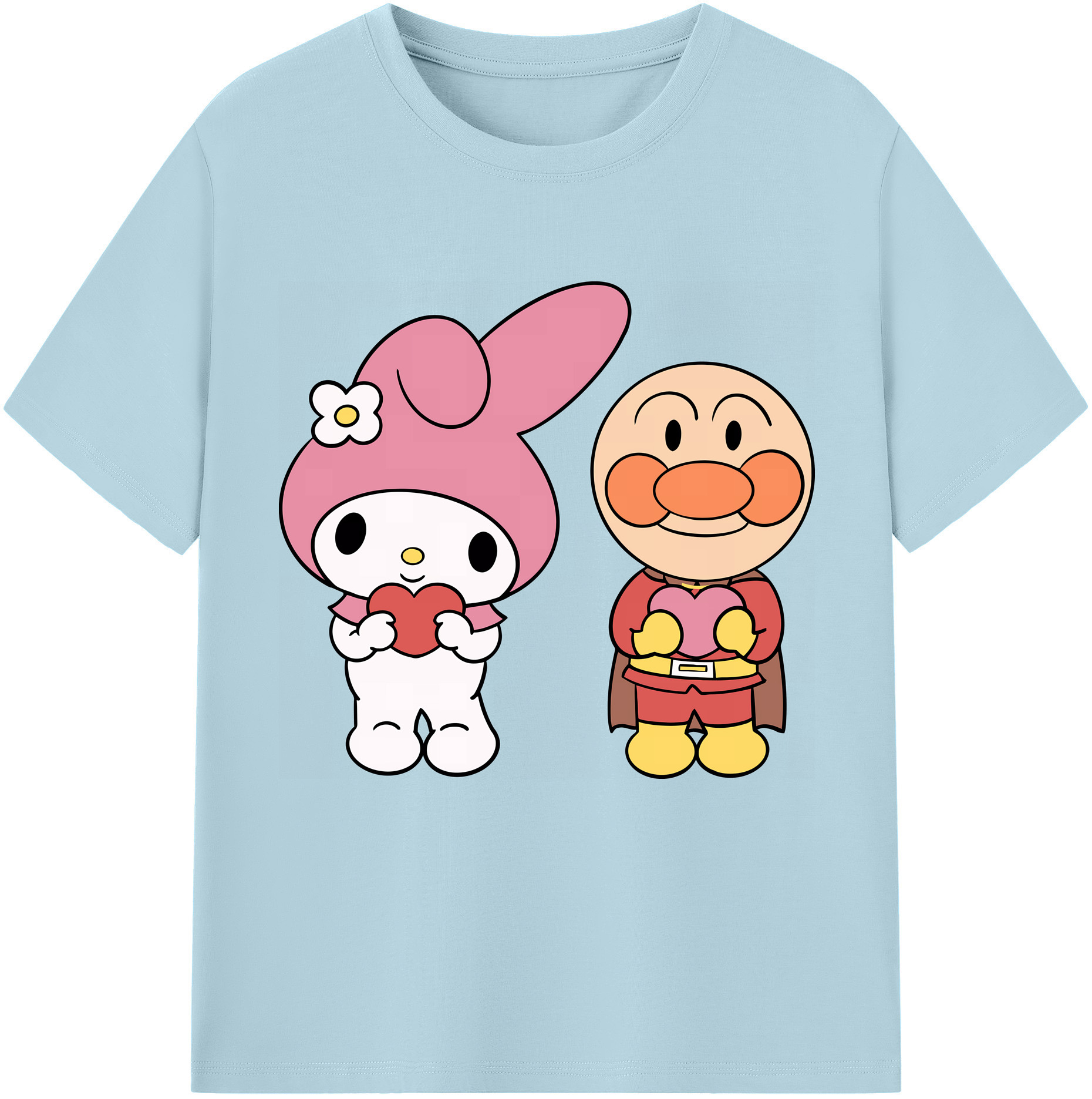 （画像用） アンパンマン Anpanman 綿100％半袖Tシャツ（フロントプリント）